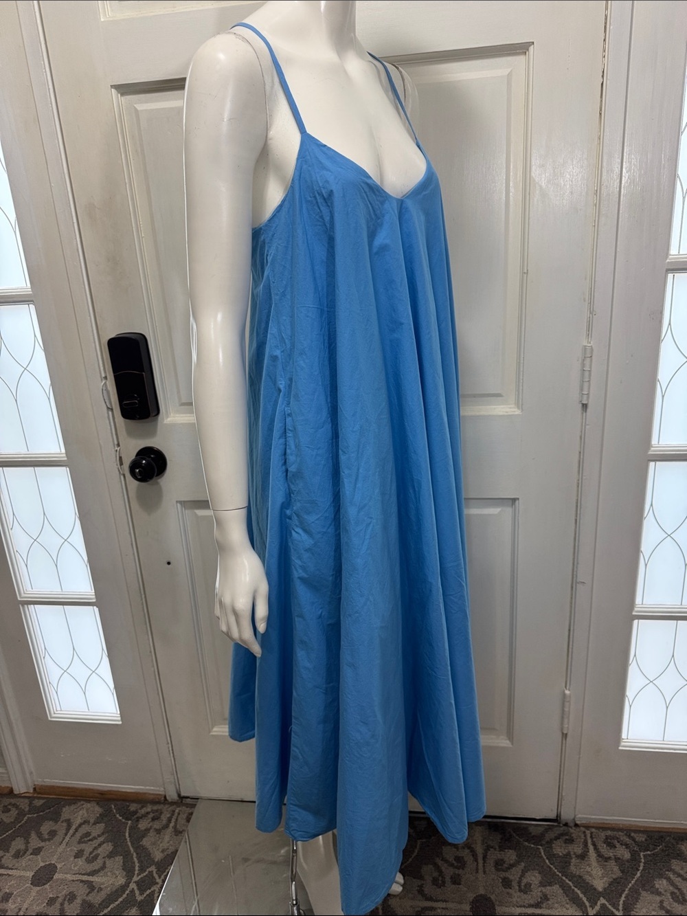 Banana Republic 100% Cotton Light Blue Long Dress Size XXS - Picture 6 of 14